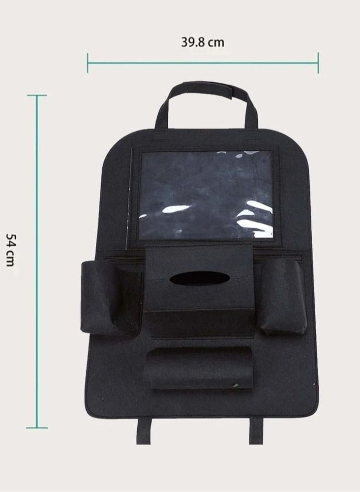 Car Back Seat Storage Organizer, iPad, Drinks and Tissue Paper Can be Installed - Image 2