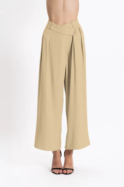 SHAPES DETAILED CIFFON TROUSERS