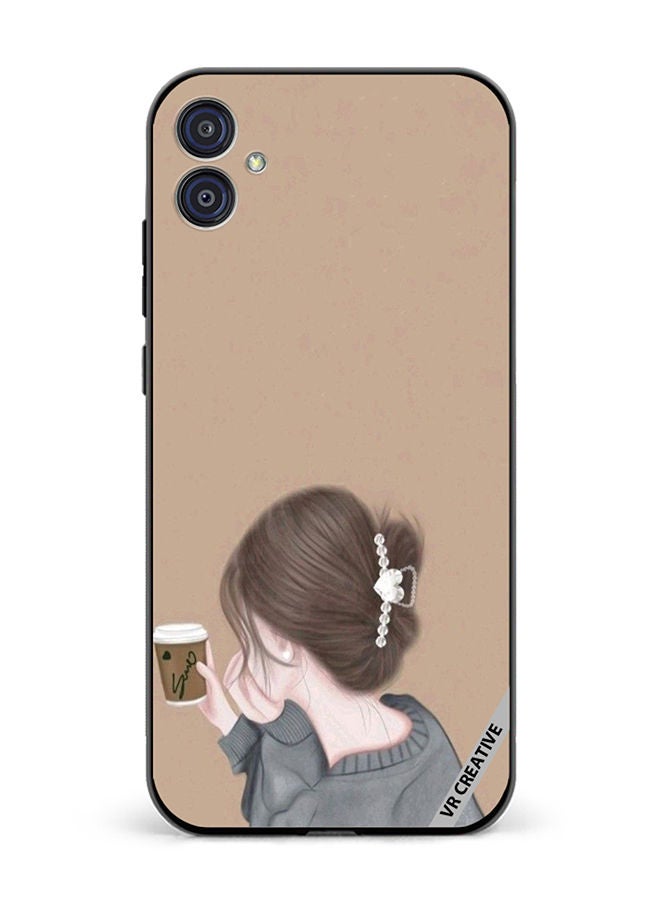 VR CREATIVE Protective Case Cover For Samsung Galaxy M04/F04 Sipping Design Multicolour - Image 1