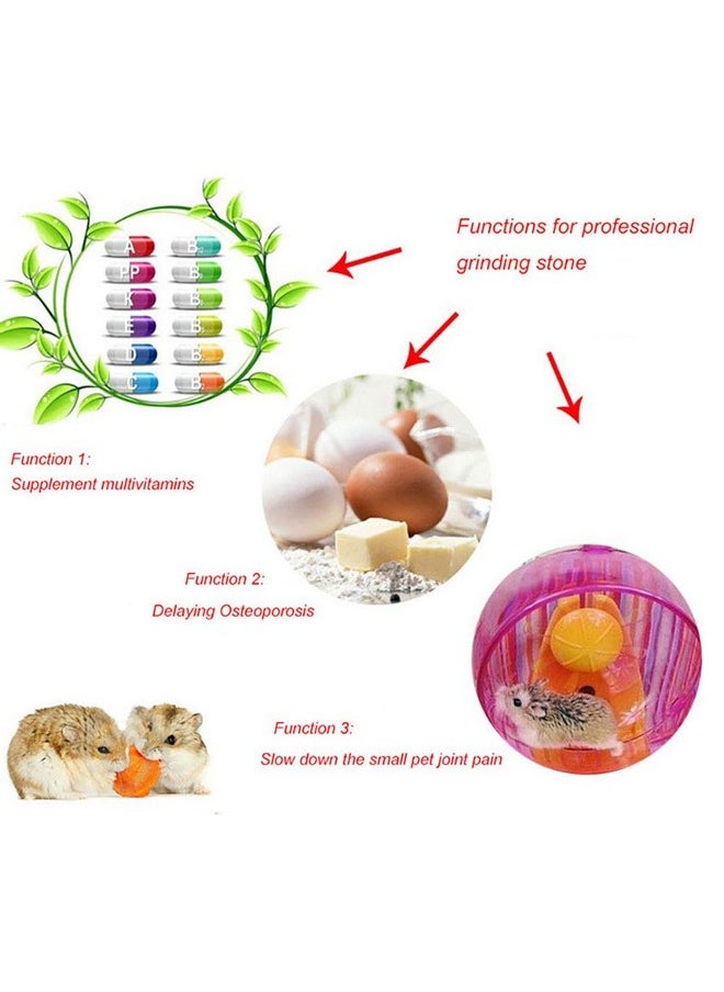 Kathson kathson 15 PCS Hamster Chew Toys Chinchilla Teeth Grinding Stones Rabbit Lava Block Stones Natural Mineral Stone Small Animal Calcium Chewing Toy for Bunny Guinea Pig Gerbil Rat  - Image 3