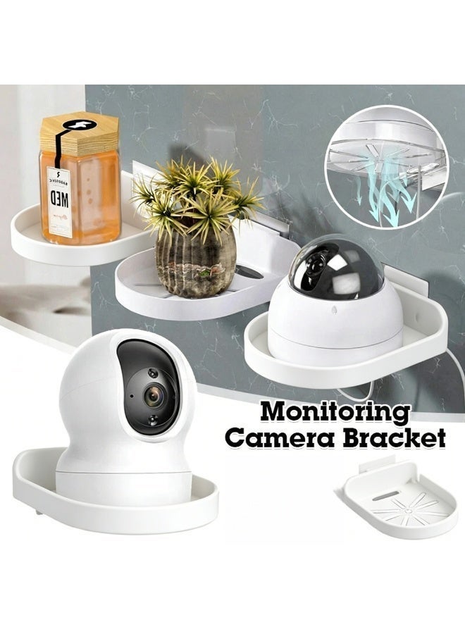Closeli 1Pack Security Camera Bracket, Baby Monitor Mount, Small Floating Shelf Wall Holder,No Drill Self-Adhesive Bracket, Wall Ceiling Corner Mount Stand, Acrylic Corner Shelf, Easy To Install,for Cameras, Baby Monitors and Speakers - Image 5