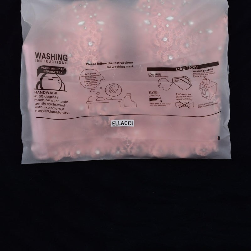 ELLACCI Women's Natural Reigning Lace Rhinestone Bustier Crop Top Sexy Mesh Corset Top Bra Large Pink - Image 5