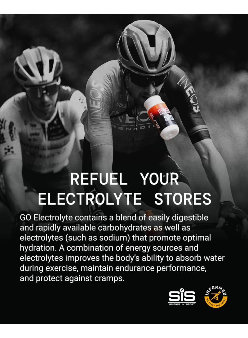 SIS GO Electrolyte Powder | 200mg Sodium | 36g Carbohydrates | Hydration | Energy | Easily Digestible | Orange Flavour | 12 Servings | 500g - Image 4