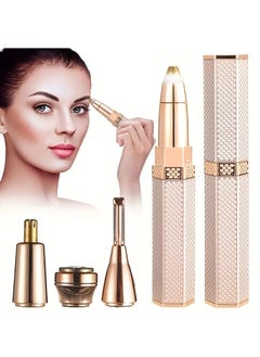 Gonice 1 PC 4 In 1 Electric Full Body Epilator Facial Shaver For Women Rechargeable Painless Eyebrow Nose Leg Armpit Hair Bikini Trimmer  - Image 1