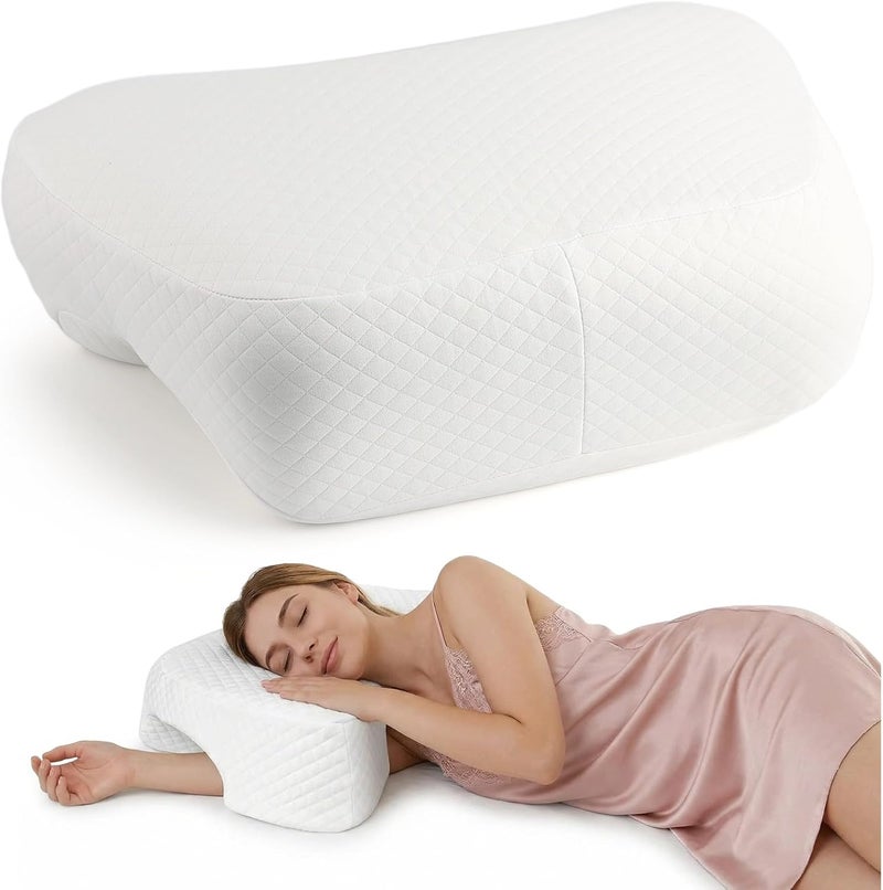 BOSREROY Memory Foam Arm Pillow with Holes for Side Sleepers, Neck and Shoulder Support, Multi-Position - Image 2