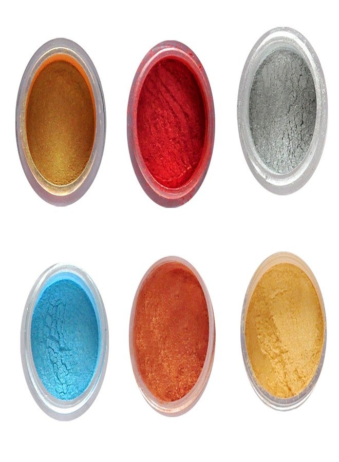 Vozwa Multi Color Eyeshadow Shimmer Powder (Copper, Golden, Maroon, Blue, Silver, Gold Gradient)(0010) - Image 1