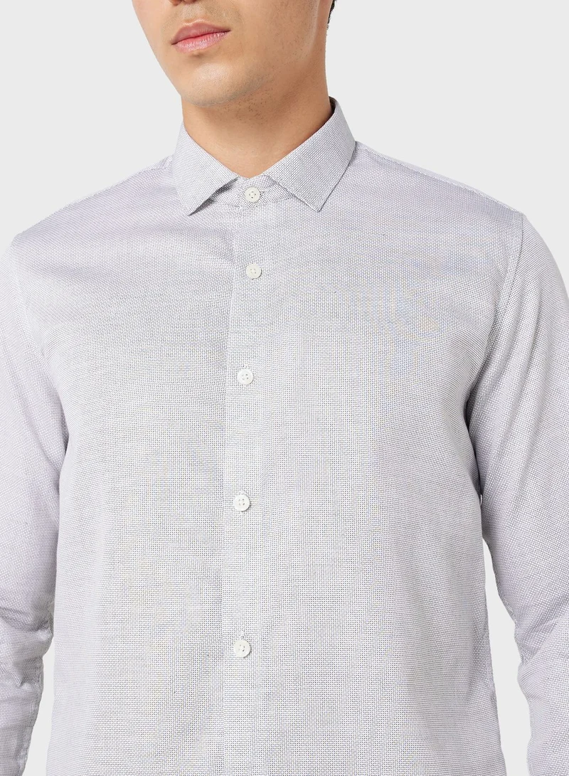 روبرت وود Pure Cotton Formal Shirt With Full Sleeve & Semi Cutaway Collar