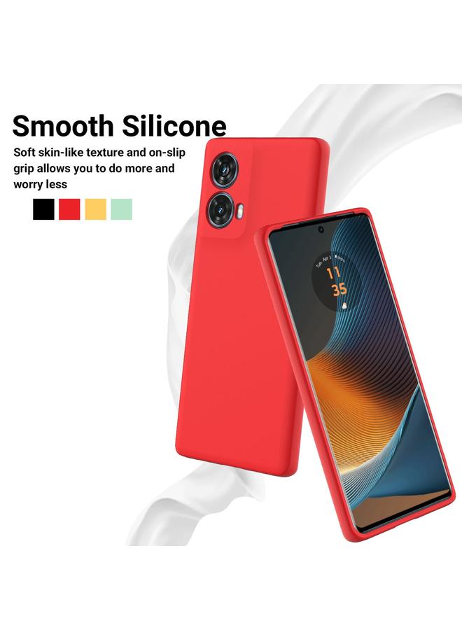 S-TOP Case For Motorola Moto G85 Pure Color Liquid Silicone Shockproof Phone Case - Image 3