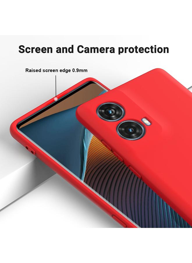 S-TOP Case For Motorola Moto G85 Pure Color Liquid Silicone Shockproof Phone Case - Image 4