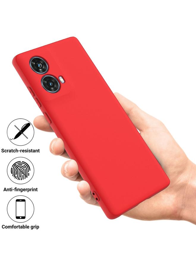 S-TOP Case For Motorola Moto G85 Pure Color Liquid Silicone Shockproof Phone Case - Image 2