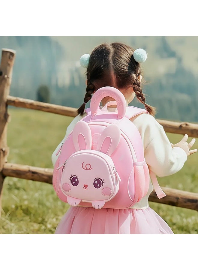 Girls Rabbit School Backpack  2-5 Years – Large Capacity Lightweight Breathable Wear-Resistant Multifunctional – School Supplies - Image 4
