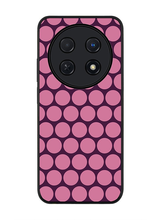 Stylizedd Rugged Black edge case for Huawei nova 12i 4G, Slim fit Soft Case Flexible Rubber Edges Anti Drop TPU Gel Thin Cover -  Purple Honeycombs - Image 1