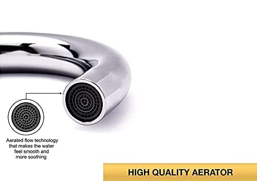 JAGGER JAG217 Table Top Brass Centre Hole Basin Mixer for Bathroom Wash Basin Perfect for Hot Cold Water Both Droop - Image 2