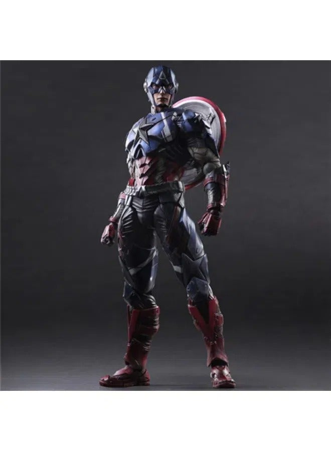 عام المنتقمون كابتن أمريكا كابتن أمريكا المشتركة المنقولة دمية سطح المكتب لعبة الديكور هدية للعائلة والأصدقاء - Image 2