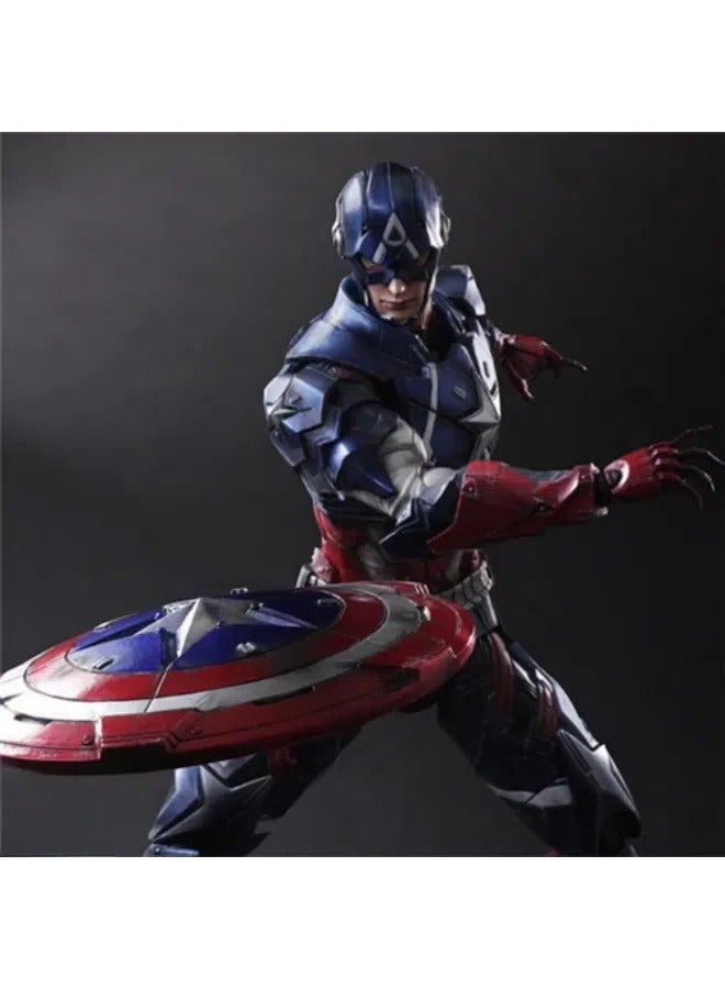 عام المنتقمون كابتن أمريكا كابتن أمريكا المشتركة المنقولة دمية سطح المكتب لعبة الديكور هدية للعائلة والأصدقاء - Image 5