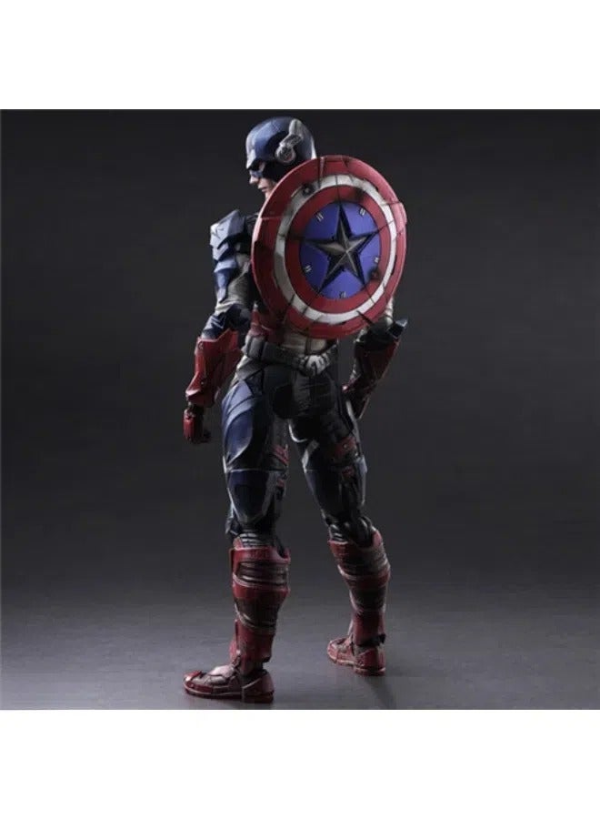 عام المنتقمون كابتن أمريكا كابتن أمريكا المشتركة المنقولة دمية سطح المكتب لعبة الديكور هدية للعائلة والأصدقاء - Image 4