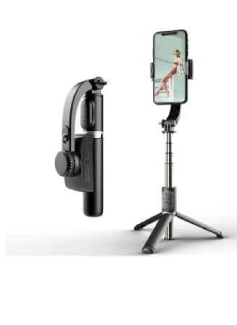 ELTRAZONE Q08 Bluetooth Handheld Gimbal Stabilizer Outdoor Bracket Wireless Stick Adjustable Selfie Holder for IOS & Android Phone Black  - Image 1