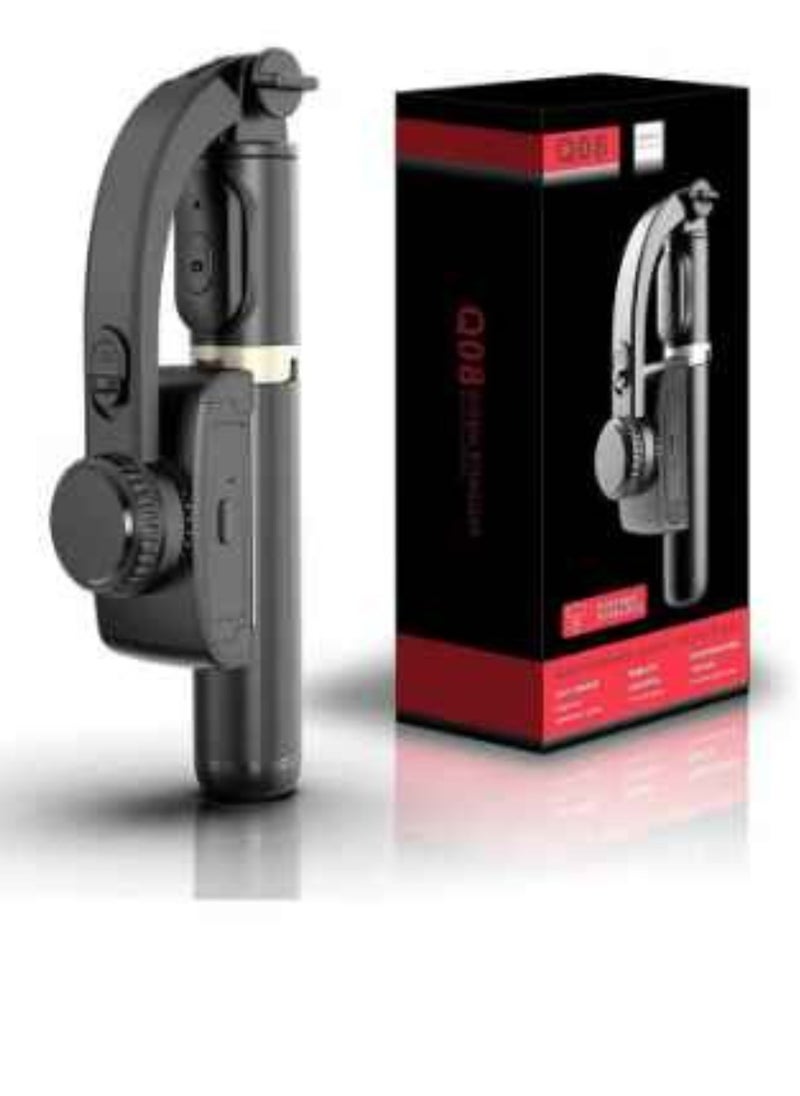 ELTRAZONE Q08 Bluetooth Handheld Gimbal Stabilizer Outdoor Bracket Wireless Stick Adjustable Selfie Holder for IOS & Android Phone Black  - Image 2