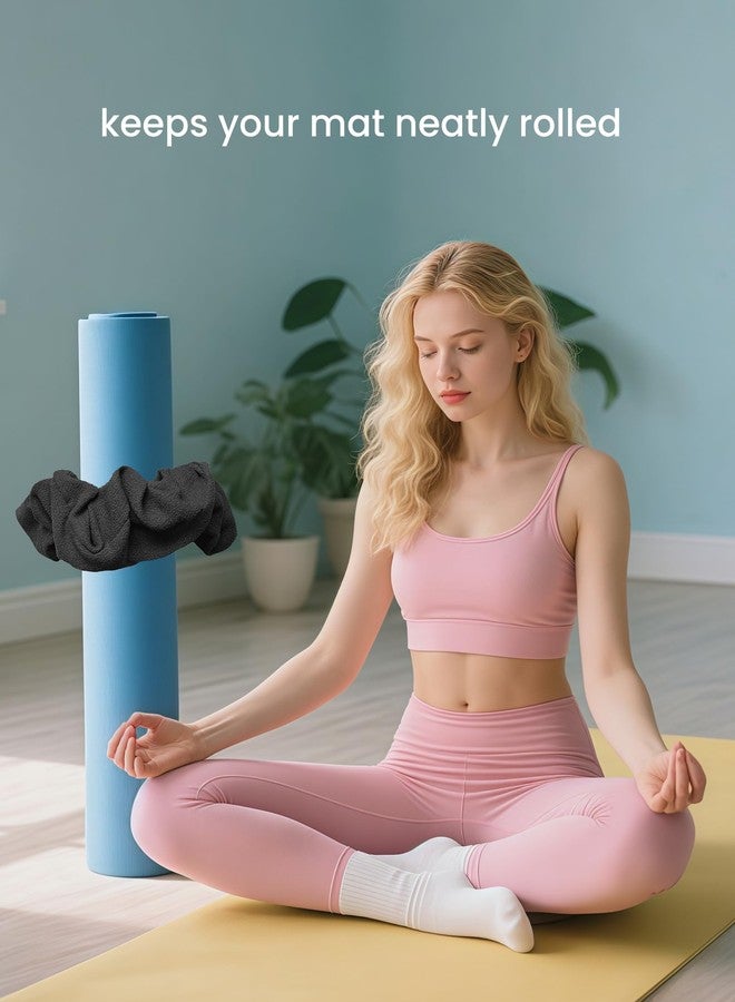 Mirmire Yoga Mat Scrunchie - Yoga Mat Holder - Adjustable & Stretching Yoga Mats Strap Dark Gray - Image 5