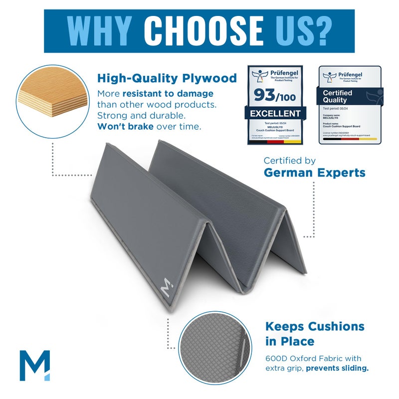 Meliusly Heavy Duty Chair Cushion Support for Sagging Cushions (17x22) Reinforced Plywood Chair Seat Support for Sagging Seat, Under Foam Firming Boards for Recliner and Armchair Saver Stiffener Reinforcement - Image 3