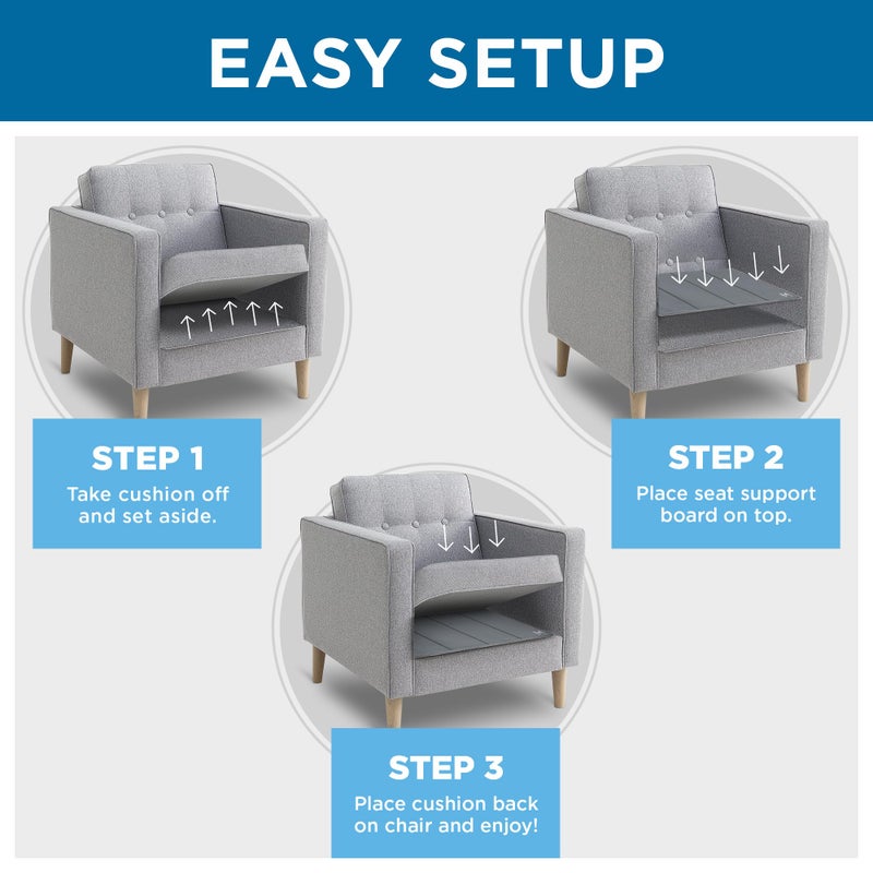 Meliusly Heavy Duty Chair Cushion Support for Sagging Cushions (17x22) Reinforced Plywood Chair Seat Support for Sagging Seat, Under Foam Firming Boards for Recliner and Armchair Saver Stiffener Reinforcement - Image 5
