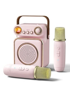 Kids Karaoke Machine Bluetooth Speaker With Microphone With 2 Wireless Microphones Mini Bluetooth Karaoke Speaker Portable Karaoke Machine For Kids And Adults