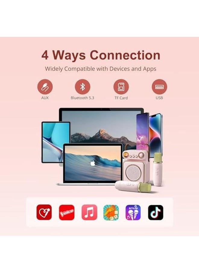 Generic - Kids Karaoke Machine Bluetooth Speaker With Microphone With 2 Wireless Microphones Mini Bluetooth Karaoke Speaker Portable Karaoke Machine For Kids And Adults - Image 1