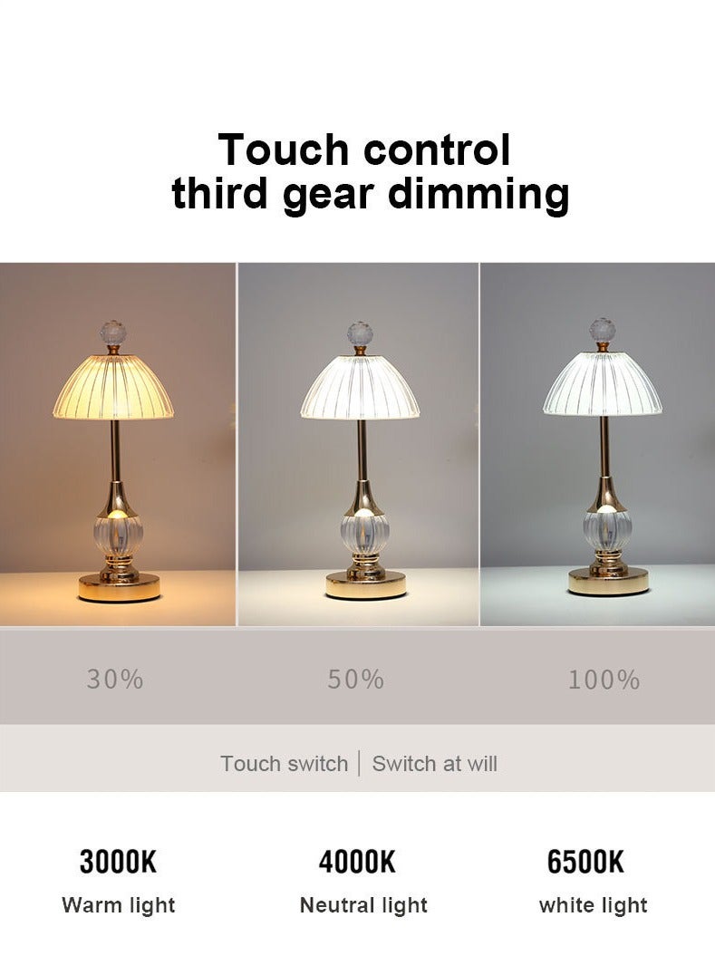 ثلاثية الألوان LED ضوء غير متدرج لا ضوء لامض USB Type-C مصباح طاولة الشحن مع مفتاح اللمس مصباح السرير 15cm * 34.5cm - Image 2