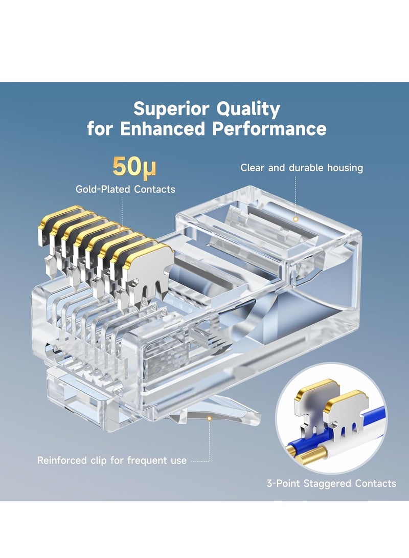 Micro Digit Pass -Through RJ45 Modular Plug FOR CAT6 UTP UNSHIELDED Commercial Rated UL94 V-0 - Image 2