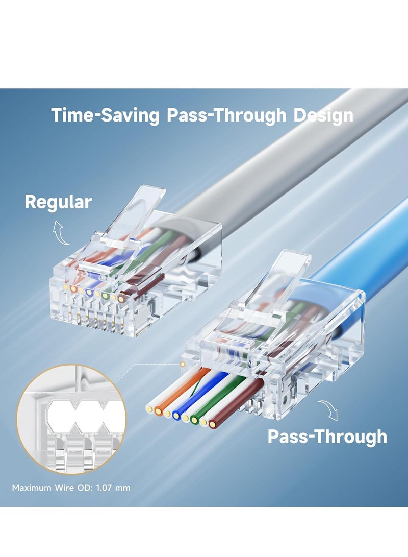 Micro Digit Pass -Through RJ45 Modular Plug FOR CAT6 UTP UNSHIELDED Commercial Rated UL94 V-0 - Image 3