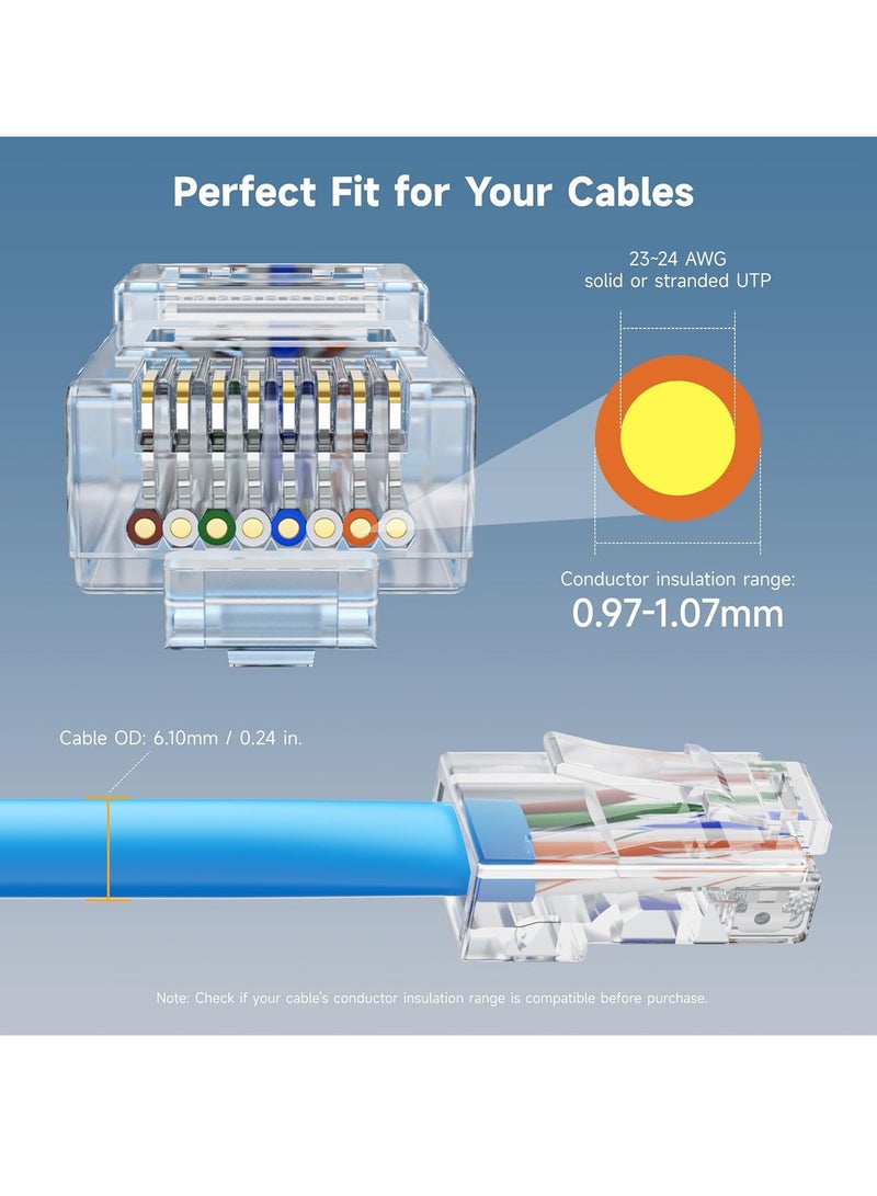 Micro Digit Pass -Through RJ45 Modular Plug FOR CAT6 UTP UNSHIELDED Commercial Rated UL94 V-0 - Image 4