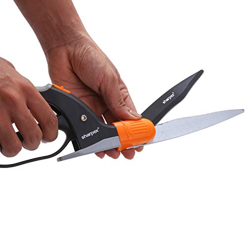 Sharpex Manual Grass Hedge Shears - 360° Rotation Blade, Precision Lawn Edge Trimmer with Heavy-Duty Serrated Blade - Comfortable Ergonomic Design, Dual-Sided Cutting (Orange) - Image 5