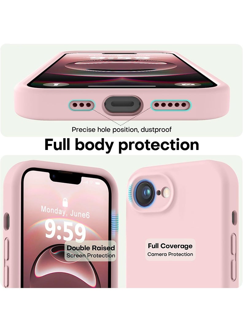 Case Up Compatible with Apple iPhone 17e / 16e 6.1 Inch Case, Soft & Premium Liquid Silicone [Anti-Scratch Microfiber Lining] Shockproof Protective Slim Phone Cover for iPhone 16e 2025, Pink - Image 3