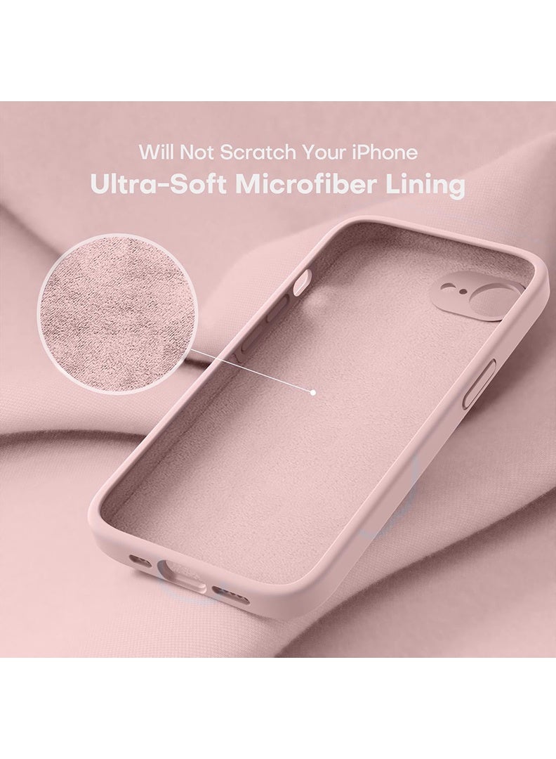 Case Up Compatible with Apple iPhone 17e / 16e 6.1 Inch Case, Soft & Premium Liquid Silicone [Anti-Scratch Microfiber Lining] Shockproof Protective Slim Phone Cover for iPhone 16e 2025, Pink - Image 5
