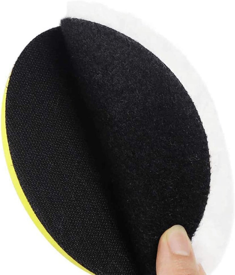 IPELY 6 Pcs 7 Inch Wool Polishing Buffing Pad Polishing Buffing Wheel for Drill Buffer Attachment with M14 Drill Adapter - Image 4