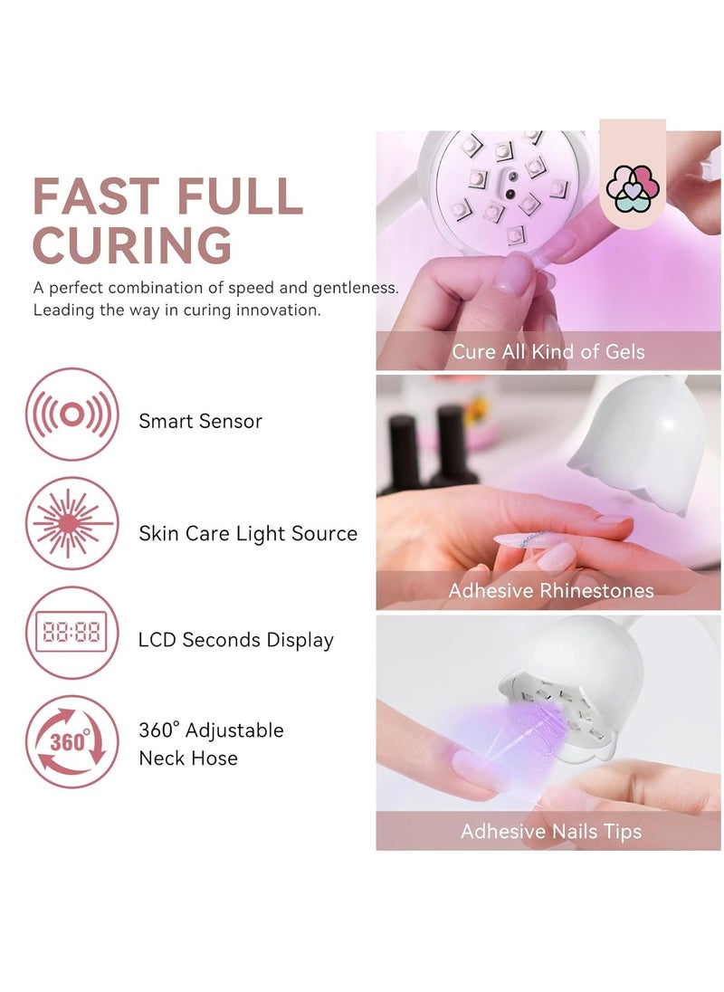 Saviland SAVILAND Intellisense Nail Lamp-30W Gel X Lamp Mini Cordless Nail Lamp for Gel Nail Polish, Rechargeable LED Flash Cure Lamp Gel Nails Quick Drying Goosenecks U V Lamp for Nail Salon Home DIY Manicure  - Image 3