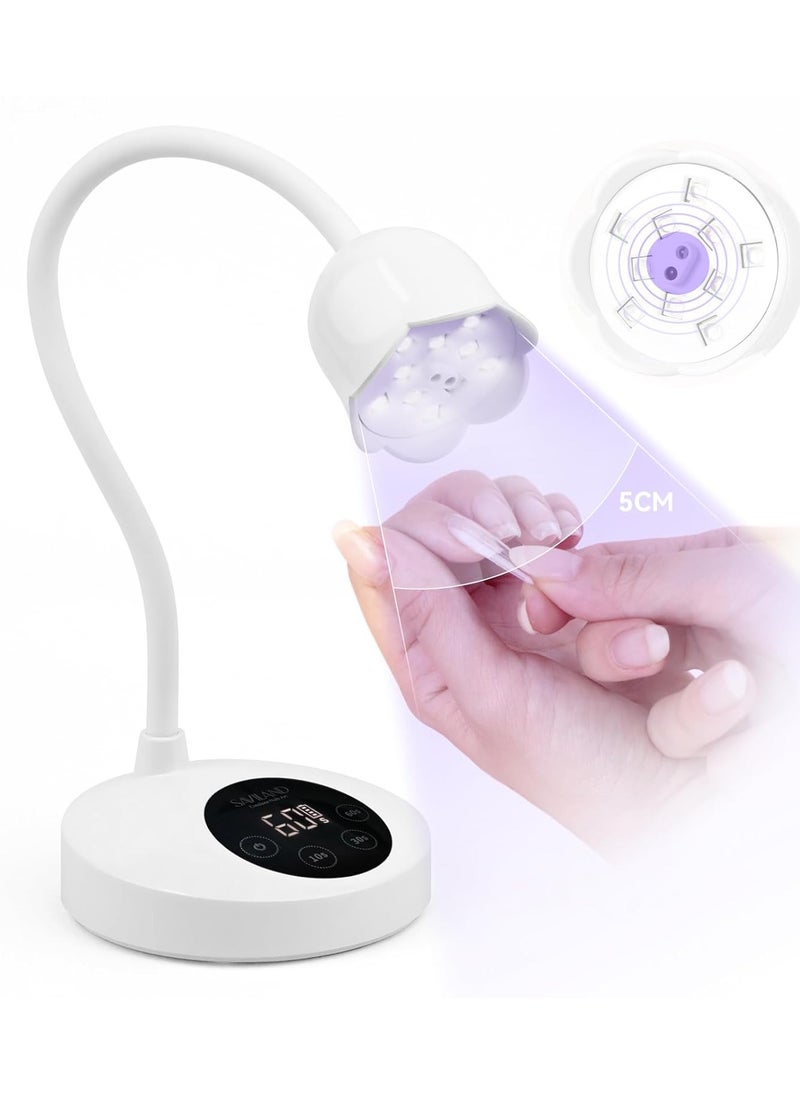 Saviland SAVILAND Intellisense Nail Lamp-30W Gel X Lamp Mini Cordless Nail Lamp for Gel Nail Polish, Rechargeable LED Flash Cure Lamp Gel Nails Quick Drying Goosenecks U V Lamp for Nail Salon Home DIY Manicure  - Image 1