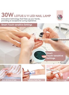 Saviland SAVILAND Intellisense Nail Lamp-30W Gel X Lamp Mini Cordless Nail Lamp for Gel Nail Polish, Rechargeable LED Flash Cure Lamp Gel Nails Quick Drying Goosenecks U V Lamp for Nail Salon Home DIY Manicure  - Image 2