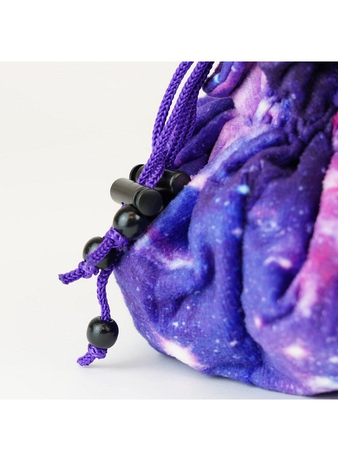 Metallic Dice Games FanRoll by Metallic Dice Games Purple Velvet Compartment Dice Bag with Pockets: Nebula, Role Playing Game Dice Accessories for Dungeons and Dragons - Image 4