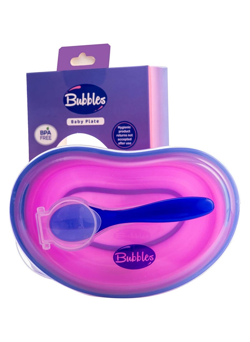 Generic Plate with lid and spoon for children 