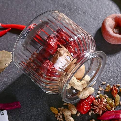 MUAC Glass Container Jar With Lid For Kitchen Jar for Kitchen Storage Pop Jar Glass Jar Food Storage Containers For Storing Spices, Jam, Honey, Aachar, Sugar, Coffee Beans (750ml) (Pack Of 3) - Image 1