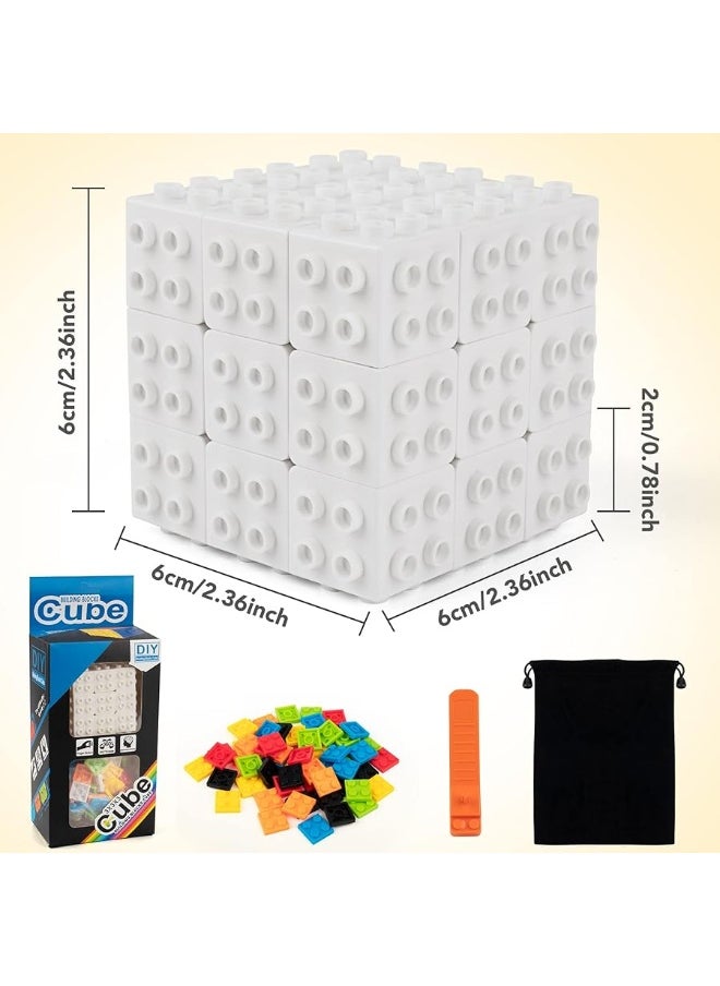 D-FantiX DFantiX Building Brick Blocks 3x3x3 Speed Cube Toy BuildOn Brick 3D Magic Cube Handheld Brain Teaser Puzzles Gift Ideas Puzzle Building Cube Game for Kids Adults Included Brick Separator  - Image 5
