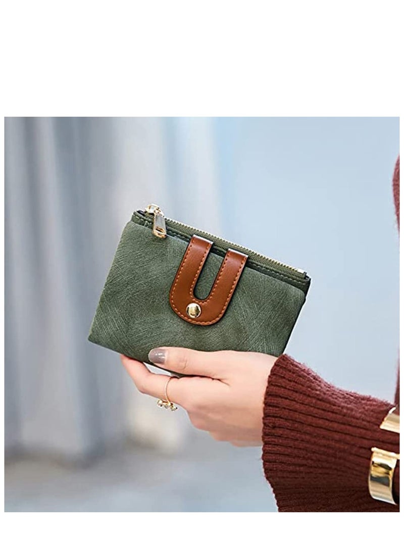 SYOSI Wallet, Women's Rfid Small Bifold Leather Wallet Ladies Mini Zipper Coin Purse id card Pocket, Slim Compact Thin - Image 2