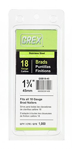 Grex GSB18-45 1-3/4 In. 18 Ga. Brad Nails, Stainless Steel 304, 1M - Image 4