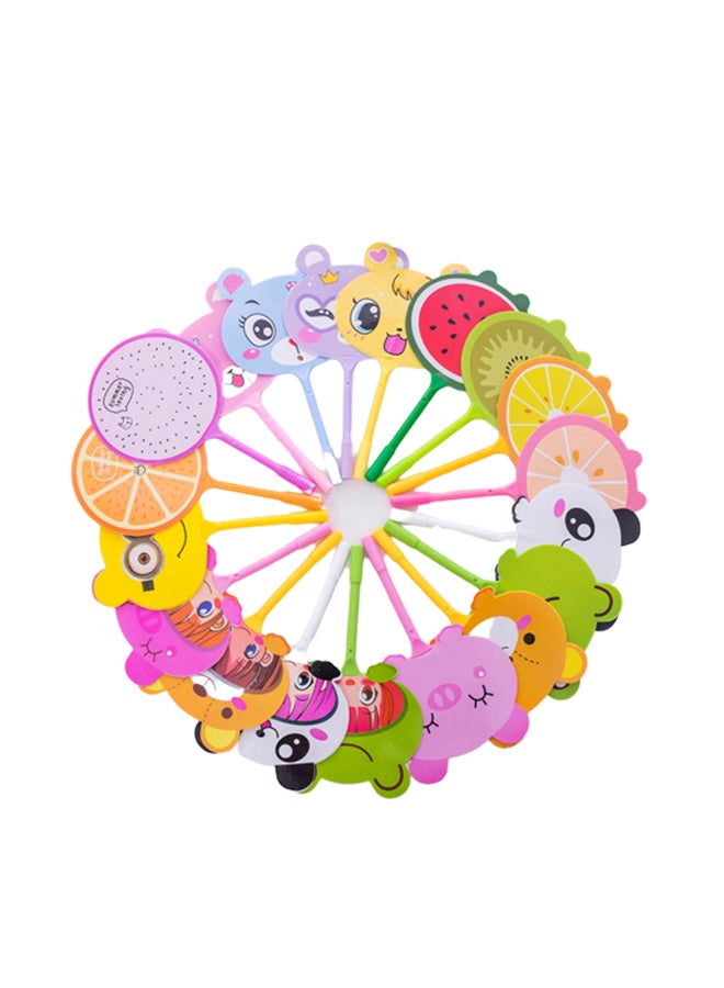 Loquat 19-Piece Creative Cute Fan Ballpoint Pen Set Multicolour