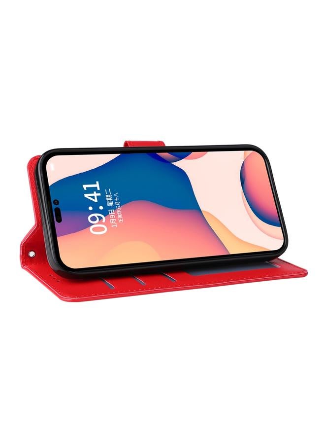 اس-توب جراب جلدي متعدد الوظائف قابل للطي أفقيًا لهاتف iPhone 14 Pro Max مع ثلاث فتحات للبطاقات - Image 5