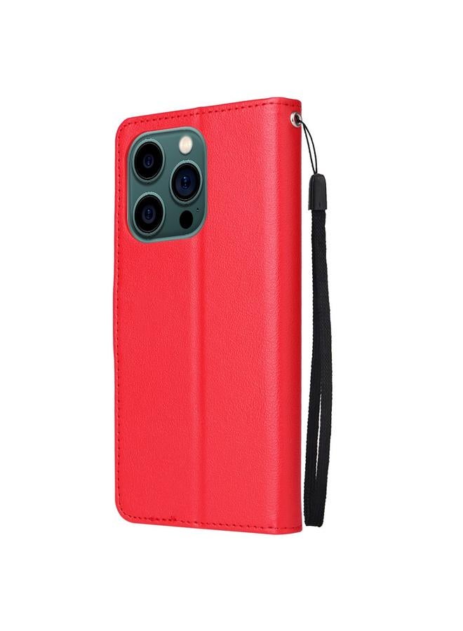 اس-توب جراب جلدي متعدد الوظائف قابل للطي أفقيًا لهاتف iPhone 14 Pro Max مع ثلاث فتحات للبطاقات - Image 3