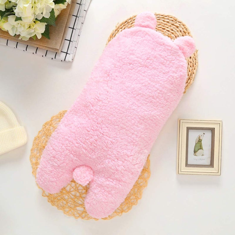 BRANDONN Fleece New Born Hooded Supersoft Baby Blanket Wrapper Cum Sleeping Bag For Babies (Pink, 0-6 Months) Lightweight - Image 3