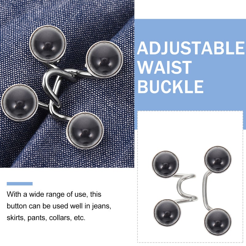 4 Sets Waist Adjustment Buckles Adjustable Pants Buttons Nail Free Waist Buckles Jeans - Image 5