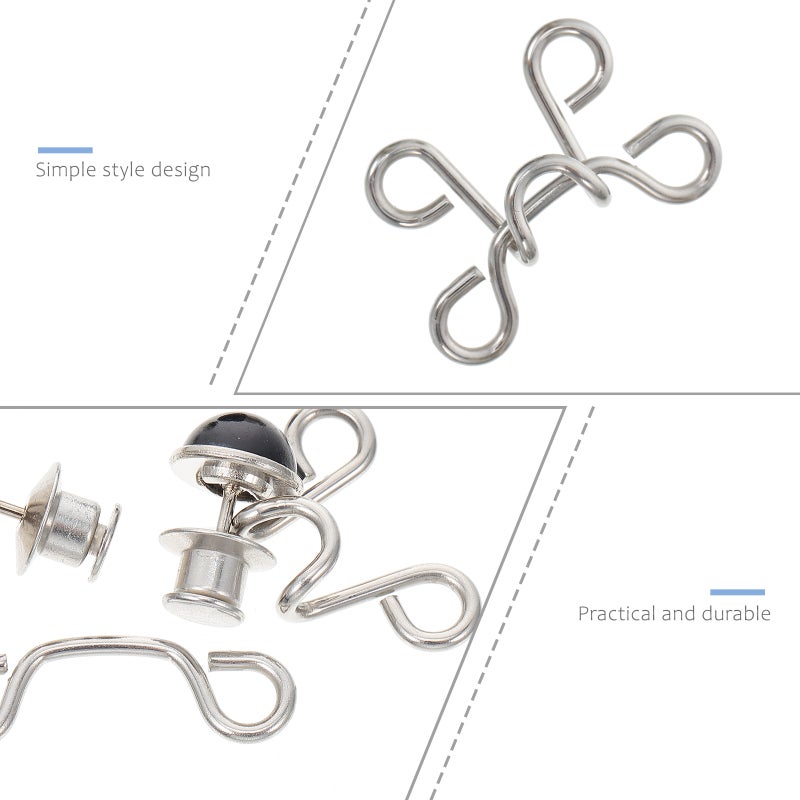 4 Sets Waist Adjustment Buckles Adjustable Pants Buttons Nail Free Waist Buckles Jeans - Image 4